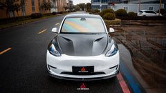 Tesla Model Y Performance AWD Long Range RWD Standard 2020 2021 2022 2023 2024 2025 with Aftermarket Parts - ART Hood Bonnet Carbon Fiber from ArmorExtend