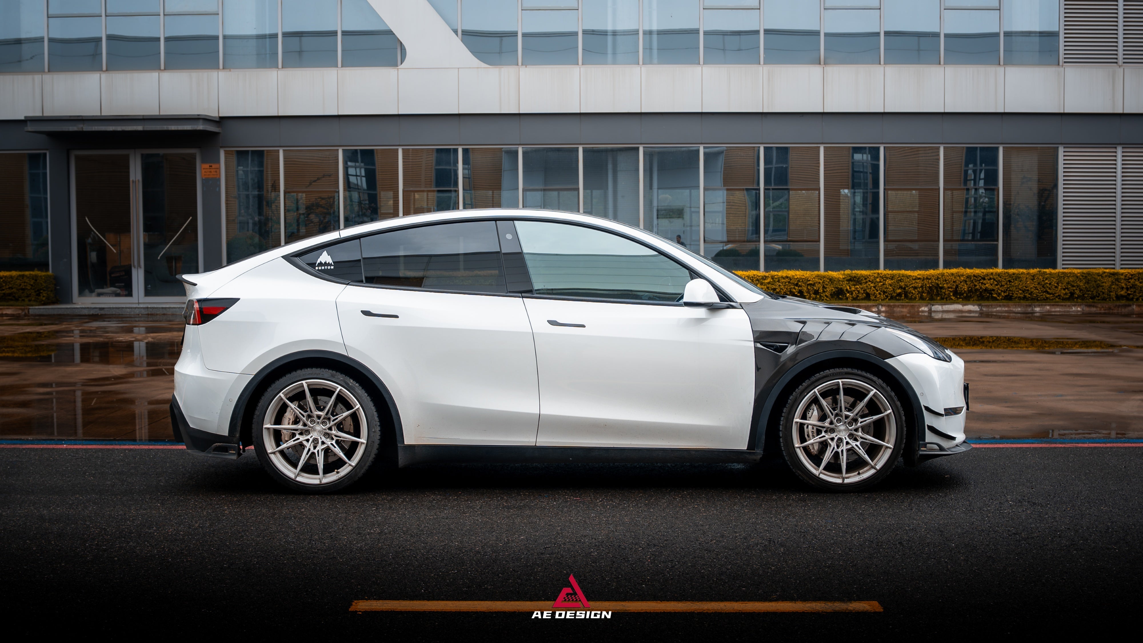 Tesla Model Y Performance AWD Long Range RWD Standard 2020 2021 2022 2023 2024 2025 with Aftermarket Parts - ART Front Fenders Carbon Fiber from ArmorExtend