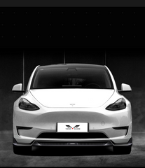 Tesla Model Y / Performance 2021 2022 2023 2024 with Aftermarket Parts - Loong Flames Pro Style Front Lip PP from Yofer USA