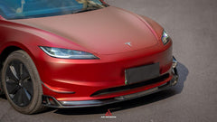Tesla Model 3 Highland 2024-ON with Aftermarket Parts - AE Style Front Lip Carbon Fiber from?ArmorExtend