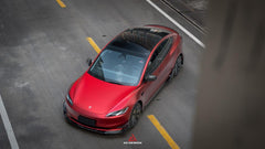 Tesla Model 3 Highland 2024-ON with Aftermarket Parts - AE Style Front Lip Carbon Fiber from?ArmorExtend