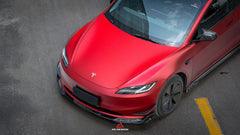 Tesla Model 3 Highland 2024-ON with Aftermarket Parts - AE Style Front Lip Carbon Fiber from?ArmorExtend