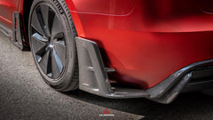 Tesla Model 3 Highland / Performance 2024-ON with Aftermarket Parts - AE Style Rear Diffuser & Canards Carbon Fiber from?ArmorExtend