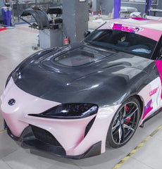Toyota GR Supra A90 A91 2020-ON with CMST Tuning's Aftermarket Parts - Carbon Fiber Hood Bonnet FT1 Conversion Kit