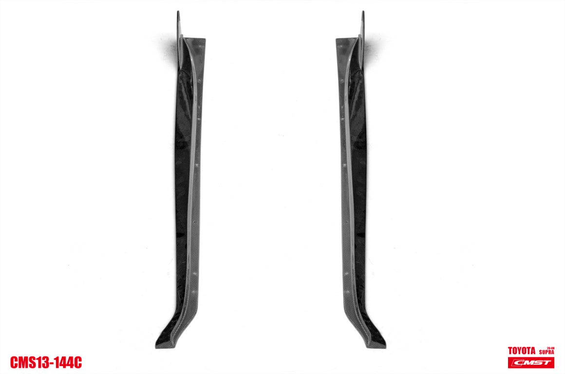 Toyota GR Supra A90 A91 2020-ON with CMST Tuning's Aftermarket Parts - Carbon Fiber Side Skirts & Lower Lip FT1 Conversion Kit