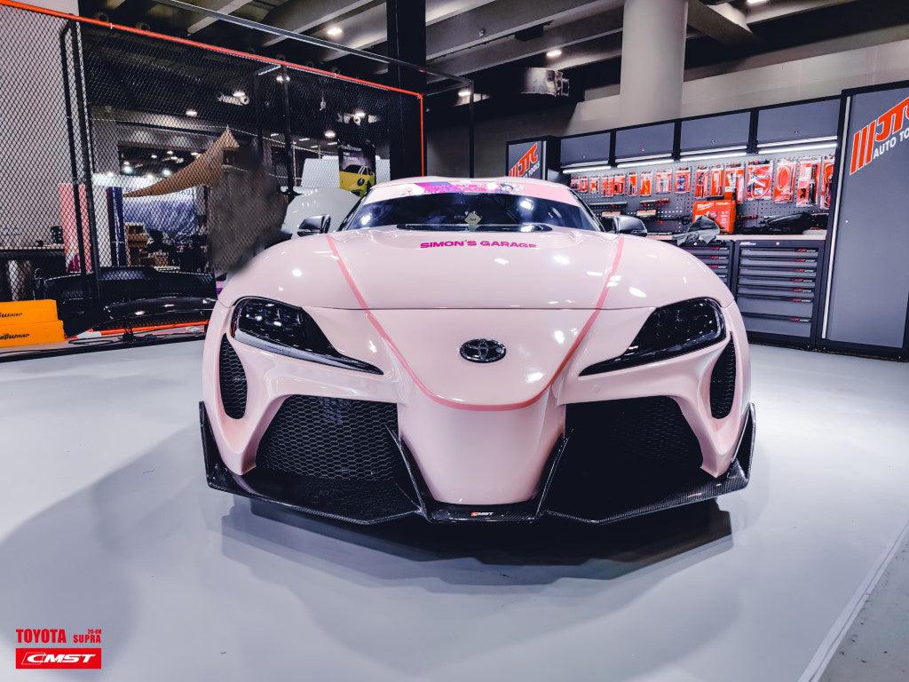 Toyota GR Supra A90 A91 2020-ON with Aftermarket Parts - FT1 Conversion Kit Hood Bonnet Carbon Fiber / FRP from CMST Tuning