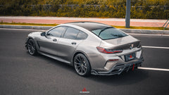 BMW 8 Series M850i 840i (With M-Package Bumper) G14 G15 G16 2018 2019 2020 2021 2022 2023 2024 with Aftermarket Parts - AE Rear Diffuser & Canards?Carbon Fiber from?ArmorExtend