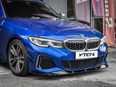 BMW 3 Series 330i (with M-package bumper, does not fit base model) M340i G20 G21 Pre-LCI 2019 2020 2021 2022 with Aftermarket Parts - Front Lip PP from VTEN