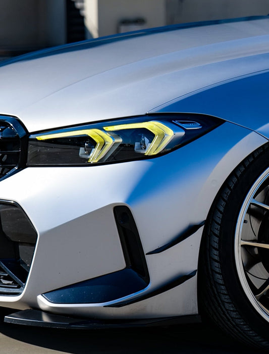 BMW 3 Series 330i (with M-package bumper, does not fit base model) M340i G20 G21 LCI 2023-ON with Aftermarket Parts - Front Canards ABS from VTEN