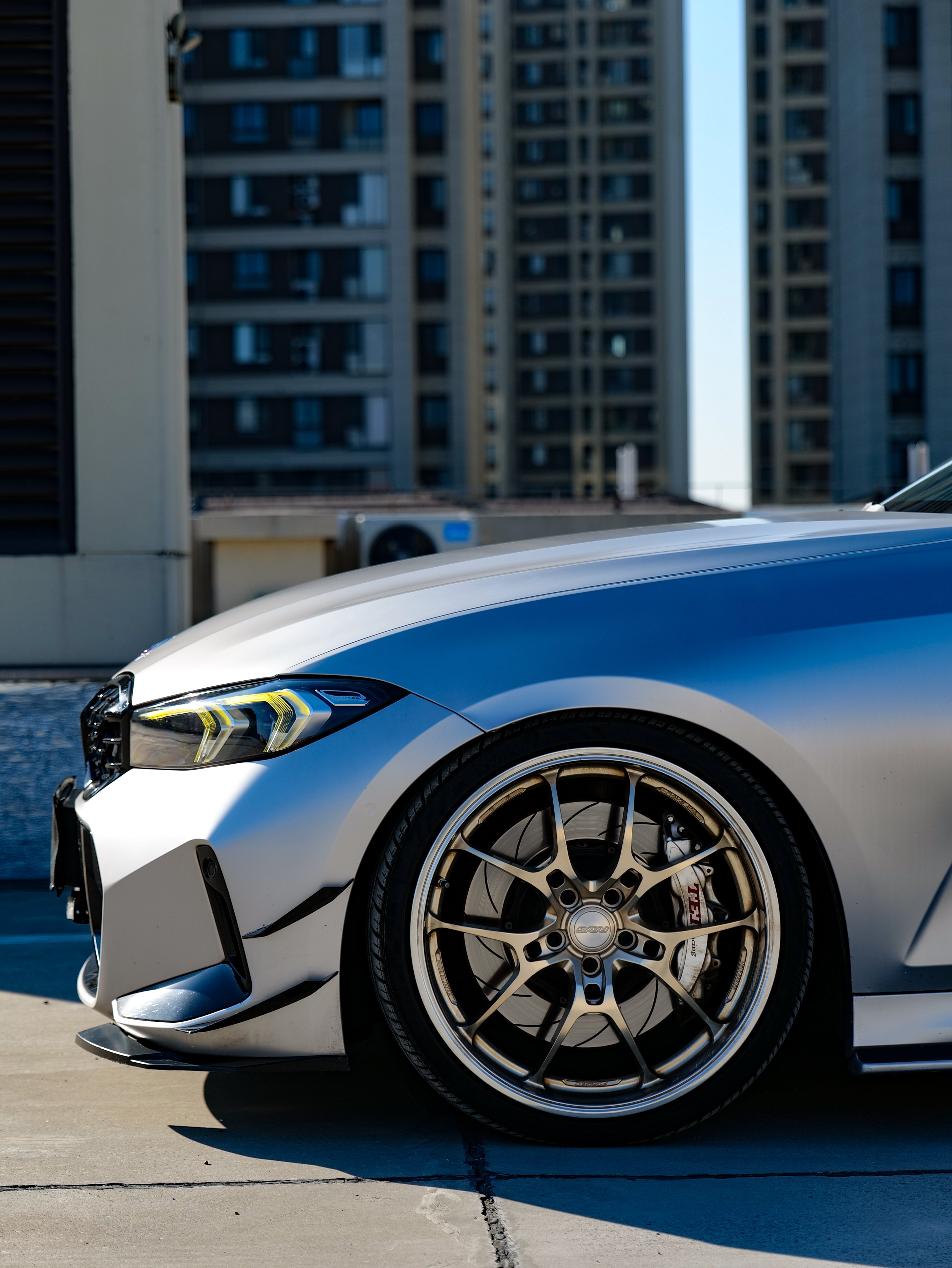 BMW 3 Series 330i (with M-package bumper, does not fit base model) M340i G20 G21 LCI 2023-ON with Aftermarket Parts - Front Canards ABS from VTEN
