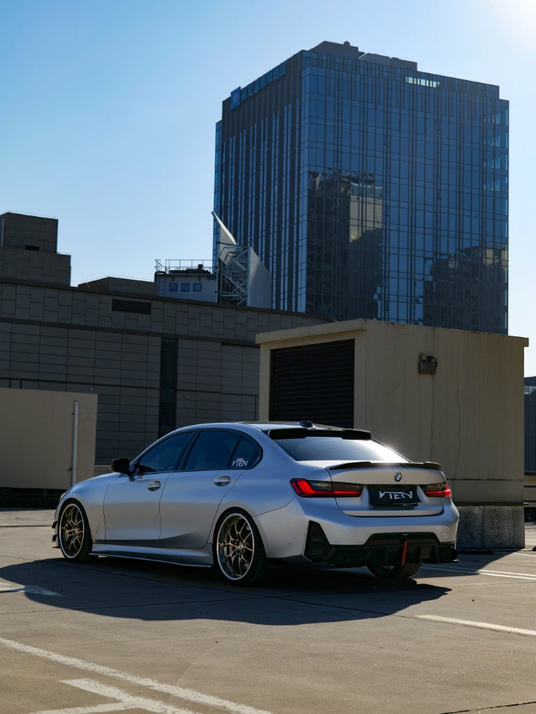VTEN ABS Gloss Black Rear Diffuser & Canards for BMW 3 Series G20 330i M340i 2023-ON LCI - Performance SpeedShop