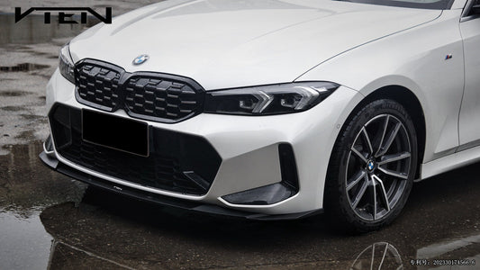 BMW 3 Series 330i (with M-package bumper, does not fit base model) M340i G20 G21 LCI 2023-ON with Aftermarket Parts - Front Lip PP from VTEN