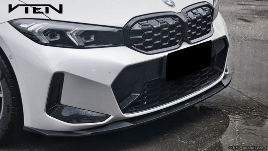 BMW 3 Series 330i (with M-package bumper, does not fit base model) M340i G20 G21 LCI 2023-ON with Aftermarket Parts - Front Lip PP from VTEN