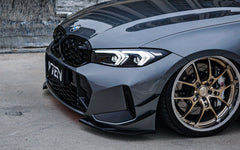 BMW 3 Series 330i (with M-package bumper, does not fit base model) M340i G20 G21 LCI 2023-ON with Aftermarket Parts - Front Canards ABS from VTEN