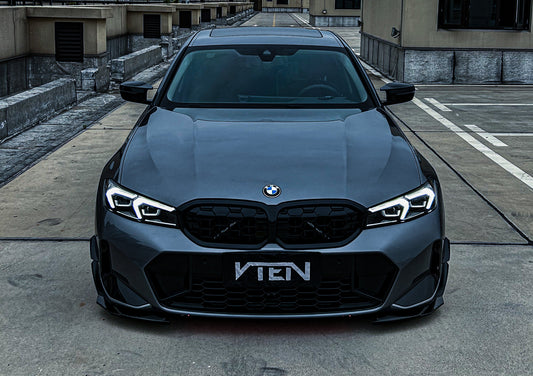 BMW 3 Series 330i (with M-package bumper, does not fit base model) M340i G20 G21 LCI 2023-ON with Aftermarket Parts - Front Lip PP from VTEN