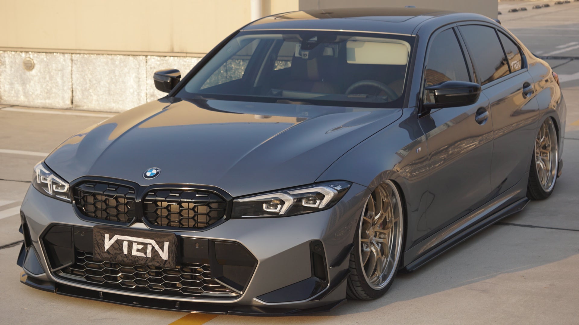 BMW 3 Series 330i (with M-package bumper, does not fit base model) M340i G20 G21 LCI 2023-ON with Aftermarket Parts - Front Canards ABS from VTEN