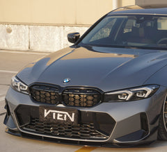 BMW 3 Series 330i (with M-package bumper, does not fit base model) M340i G20 G21 LCI 2023-ON with Aftermarket Parts - Front Lip PP from VTEN