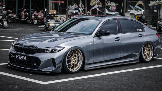 BMW 3 Series 330i (with M-package bumper, does not fit base model) M340i G20 G21 LCI 2023-ON with Aftermarket Parts - Front Lip PP from VTEN