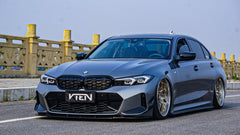 BMW 3 Series 330i (with M-package bumper, does not fit base model) M340i G20 G21 LCI 2023-ON with Aftermarket Parts - Front Canards ABS from VTEN