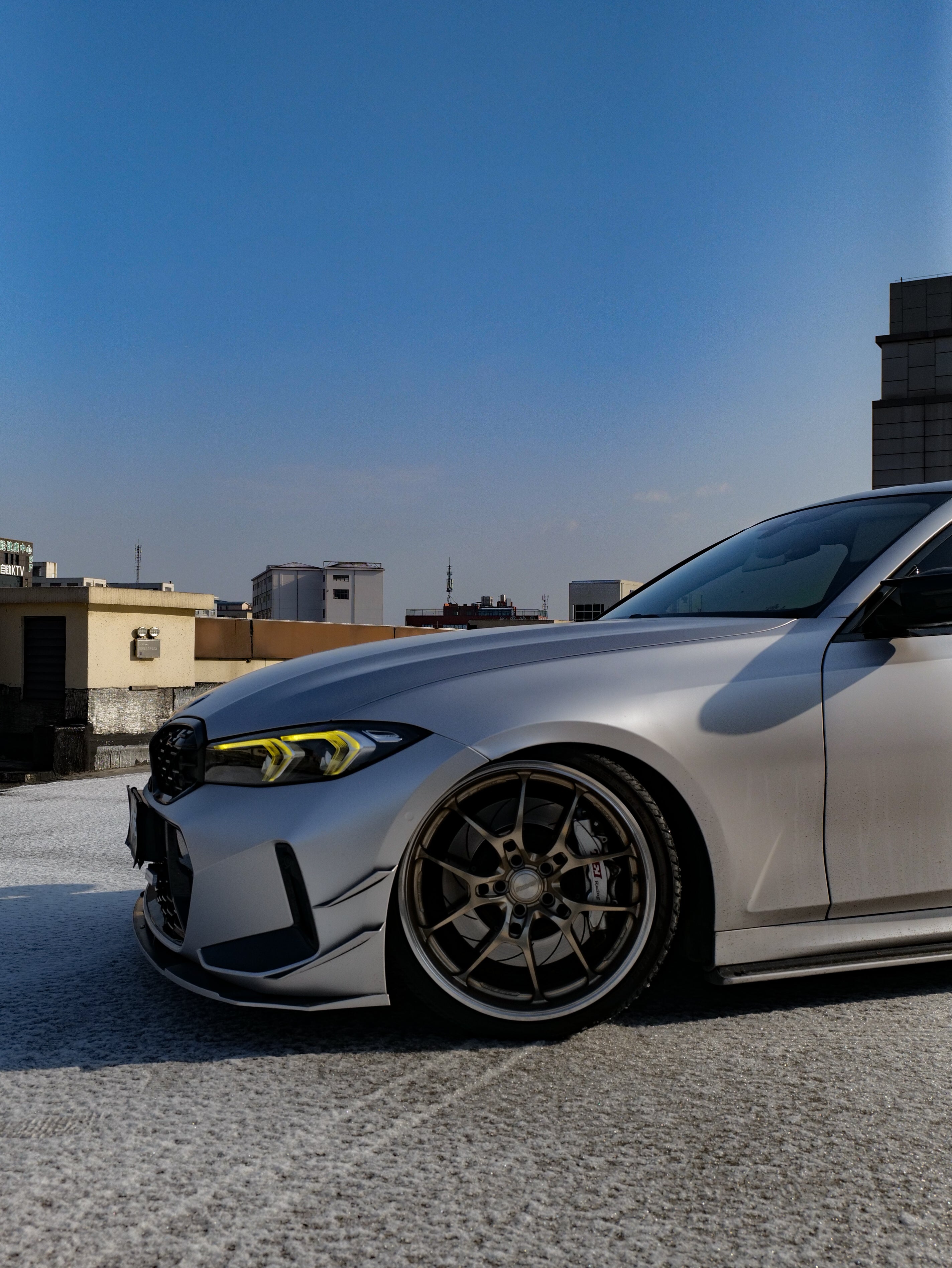 BMW 3 Series 330i (with M-package bumper, does not fit base model) M340i G20 G21 LCI 2023-ON with Aftermarket Parts - Front Canards ABS from VTEN