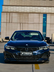BMW 3 Series 330i (with M-package bumper, does not fit base model) M340i G20 G21 Pre-LCI 2019 2020 2021 2022 with Aftermarket Parts - Front Canards ABS from VTEN