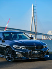 BMW 3 Series 330i (with M-package bumper, does not fit base model) M340i G20 G21 Pre-LCI 2019 2020 2021 2022 with Aftermarket Parts - Front Canards ABS from VTEN