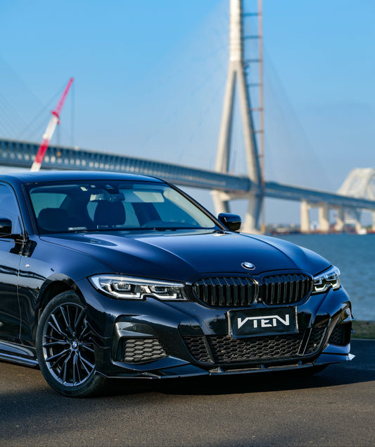 BMW 3 Series 330i (with M-package bumper, does not fit base model) M340i G20 G21 Pre-LCI 2019 2020 2021 2022 with Aftermarket Parts - Front Lip PP from VTEN