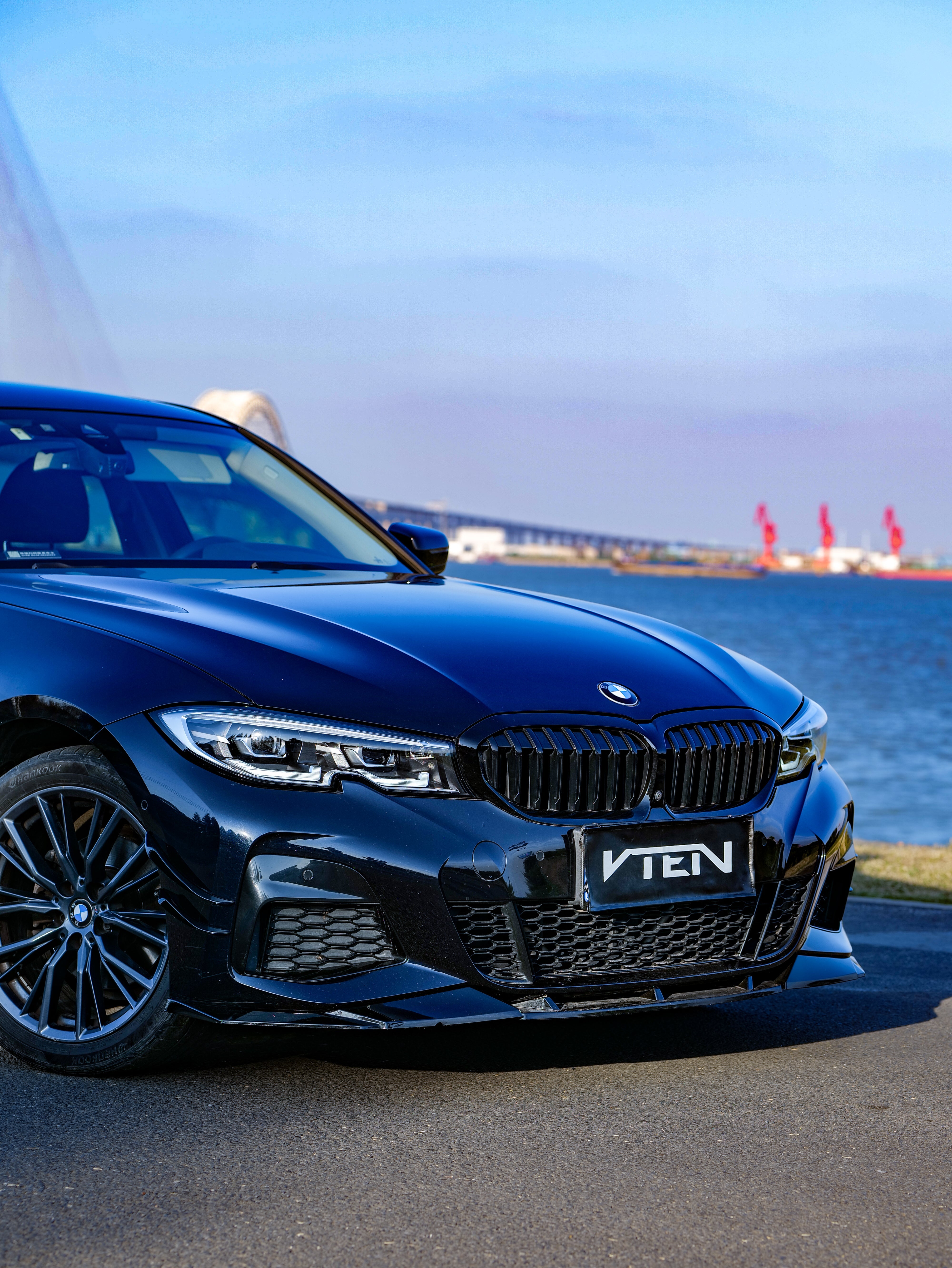 BMW 3 Series 330i (with M-package bumper, does not fit base model) M340i G20 G21 Pre-LCI 2019 2020 2021 2022 with Aftermarket Parts - Front Canards ABS from VTEN