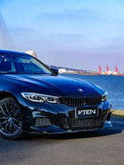 BMW 3 Series 330i (with M-package bumper, does not fit base model) M340i G20 G21 Pre-LCI 2019 2020 2021 2022 with Aftermarket Parts - Front Canards ABS from VTEN