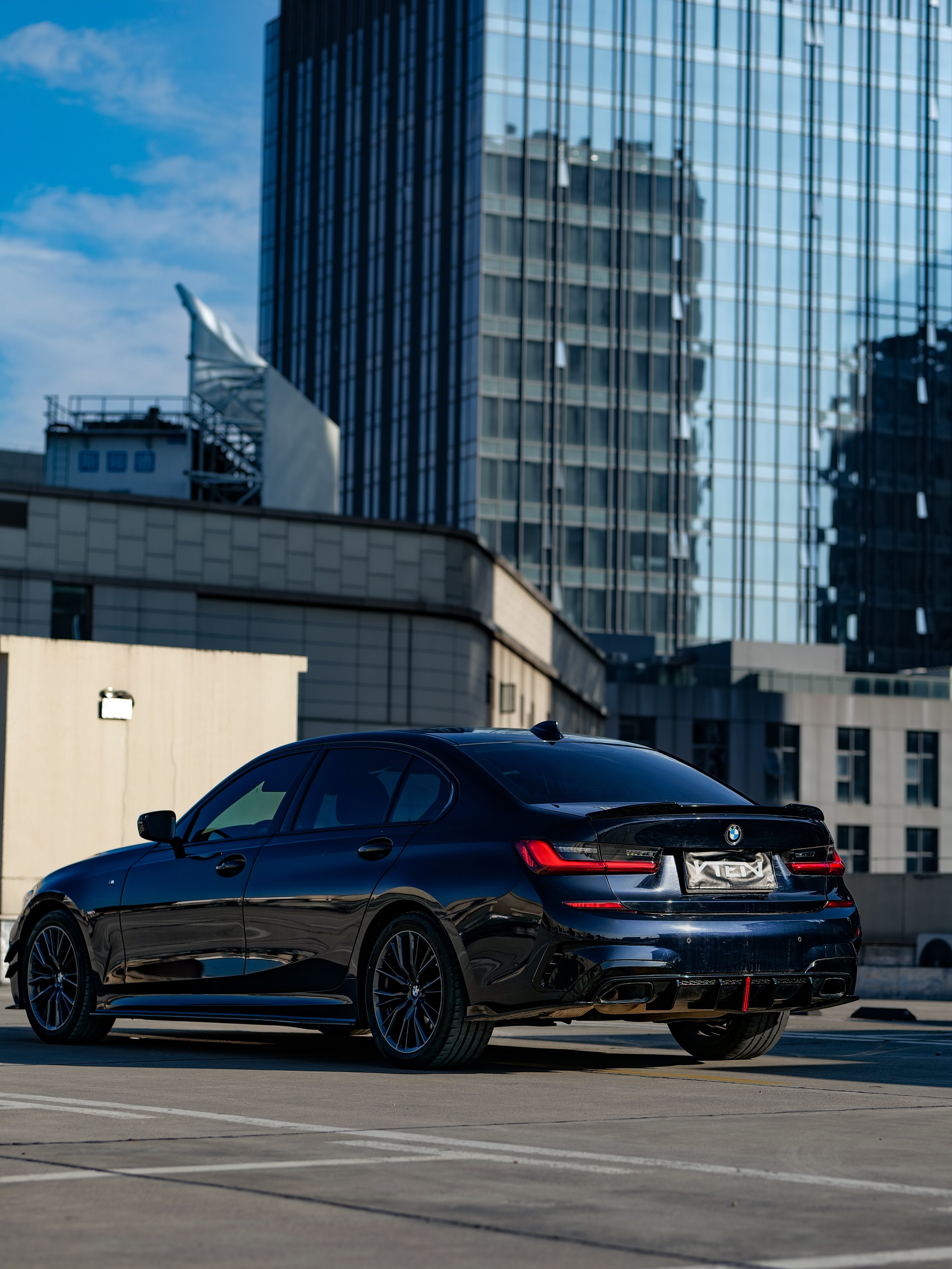 BMW 3 Series 330i M340i G20 G21 Pre-LCI (fitment for 330i requires M-Sport package bumper) 2020 2021 2022 with Aftermarket Parts - Rear Diffuser & Corner Splitter ABS / PP from VTEN