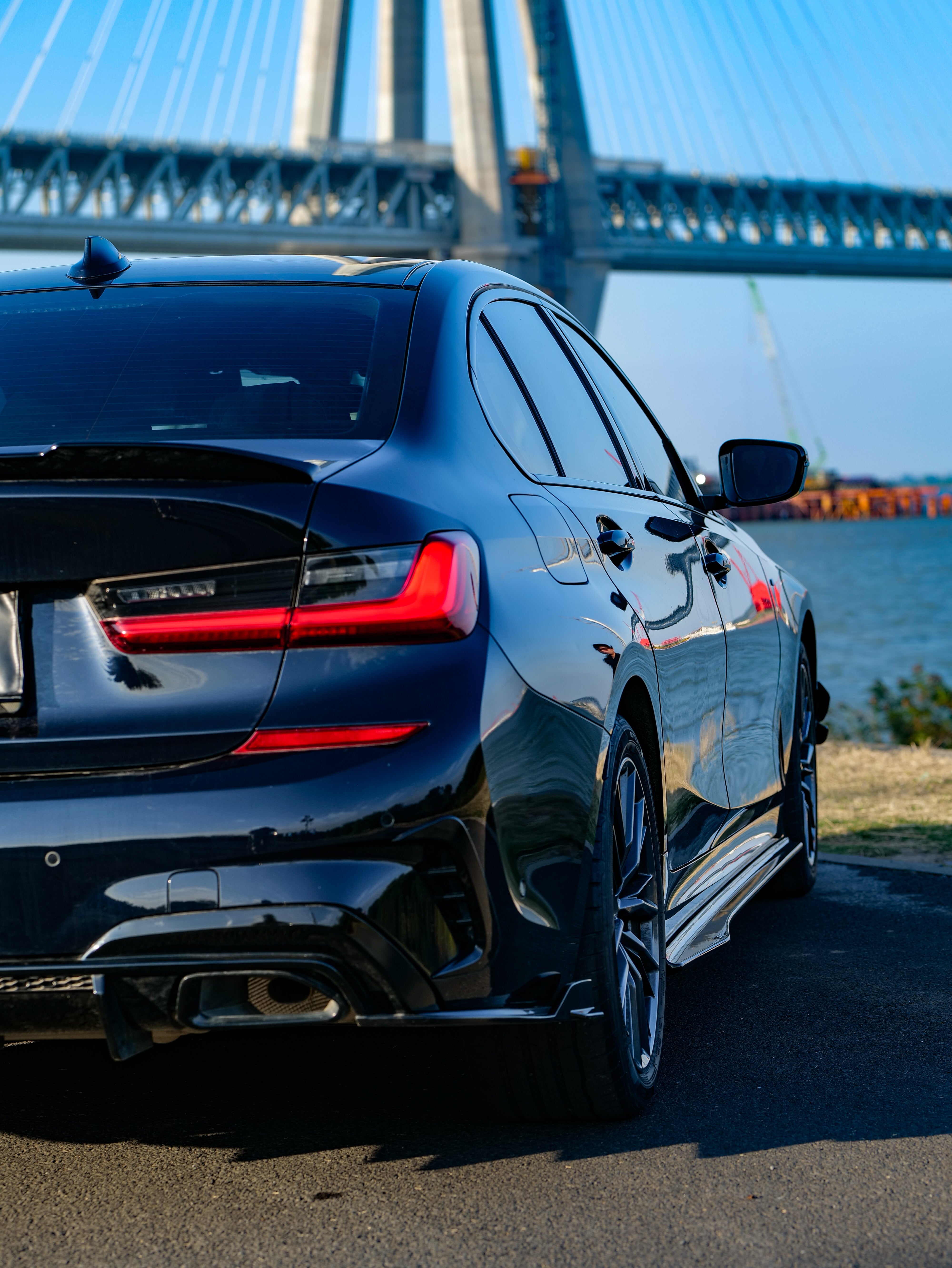 BMW 3 Series 330i M340i G20 G21 Pre-LCI (fitment for 330i requires M-Sport package bumper) 2020 2021 2022 with Aftermarket Parts - Rear Diffuser & Corner Splitter ABS / PP from VTEN