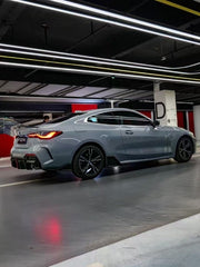 BMW 4 Series 430i (with M-package bumper, does not fit base model) M440i G22 G23 2020-ON with Aftermarket Parts - Rear Diffuser & Corner Splitter PP / ABS from VTEN