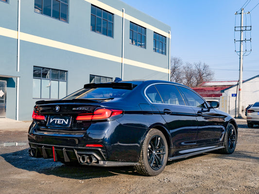 BMW M5/M5C F90 (Fits Both Pre-LCI & LCI) 2018-ON & 5 Series G30 540i M550i (With M-Package Bumper) G30 G31 (Fits Both Pre-LCI & LCI) 2017-ON with Aftermarket Parts - Rear Lip Spoiler ABS from VTEN