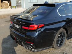 BMW M5/M5C F90 (Fits Both Pre-LCI & LCI) 2018-ON & 5 Series G30 540i M550i (With M-Package Bumper) G30 G31 (Fits Both Pre-LCI & LCI) 2017-ON with Aftermarket Parts - Rear Roof Spoiler ABS from VTEN