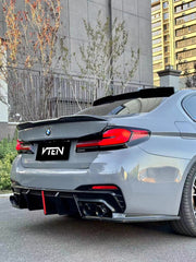 BMW M5/M5C F90 (Fits Both Pre-LCI & LCI) 2018-ON & 5 Series G30 540i M550i (With M-Package Bumper) G30 G31 (Fits Both Pre-LCI & LCI) 2017-ON with Aftermarket Parts - Rear Lip Spoiler ABS from VTEN