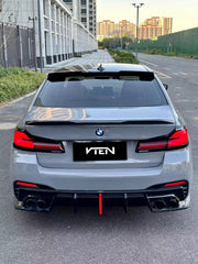 BMW M5/M5C F90 (Fits Both Pre-LCI & LCI) 2018-ON & 5 Series G30 540i M550i (With M-Package Bumper) G30 G31 (Fits Both Pre-LCI & LCI) 2017-ON with Aftermarket Parts - Rear Roof Spoiler ABS from VTEN