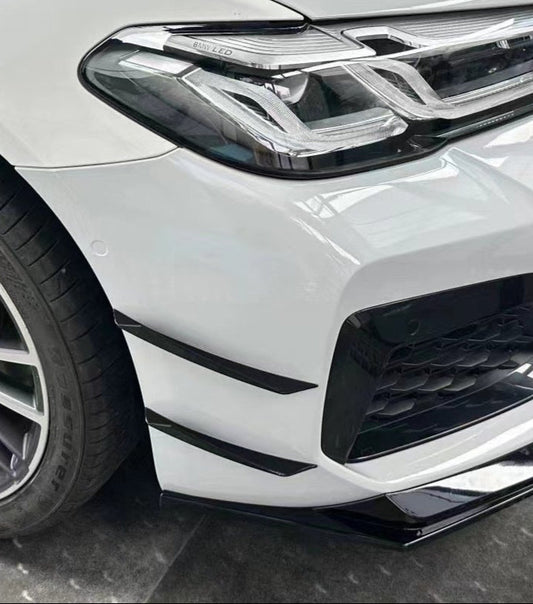 BMW 5 Series M550i 540i (With M-Package Bumper) G30 G31 LCI 2021-ON with Aftermarket Parts - Front Canards ABS from VTEN