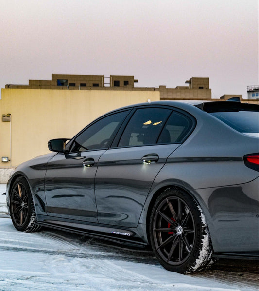 BMW 5 Series M550i 540i G30 LCI 2021-ON with Aftermarket Parts - Side Skirts ABS from VTEN