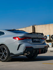 BMW 4 Series 430i M440i G22 2020-ON & M4 / M4C / M4CS G82 2021-ON with Aftermarket Parts - Rear Lip Spoiler ABS from VTEN