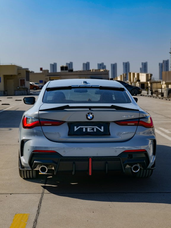 BMW 4 Series 430i M440i G22 2020-ON & M4 / M4C / M4CS G82 2021-ON with Aftermarket Parts - Rear Lip Spoiler ABS from VTEN