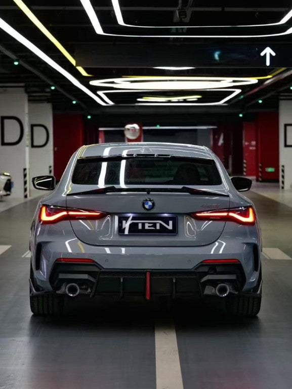 BMW 4 Series 430i M440i G22 2020-ON & M4 / M4C / M4CS G82 2021-ON with Aftermarket Parts - Rear Lip Spoiler ABS from VTEN