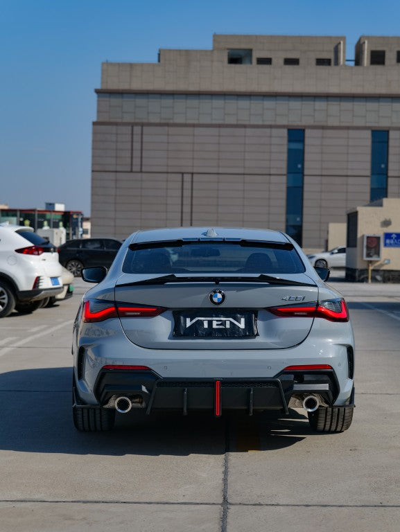 BMW 4 Series 430i M440i G22 2020-ON & M4 / M4C / M4CS G82 2021-ON with Aftermarket Parts - Rear Lip Spoiler ABS from VTEN