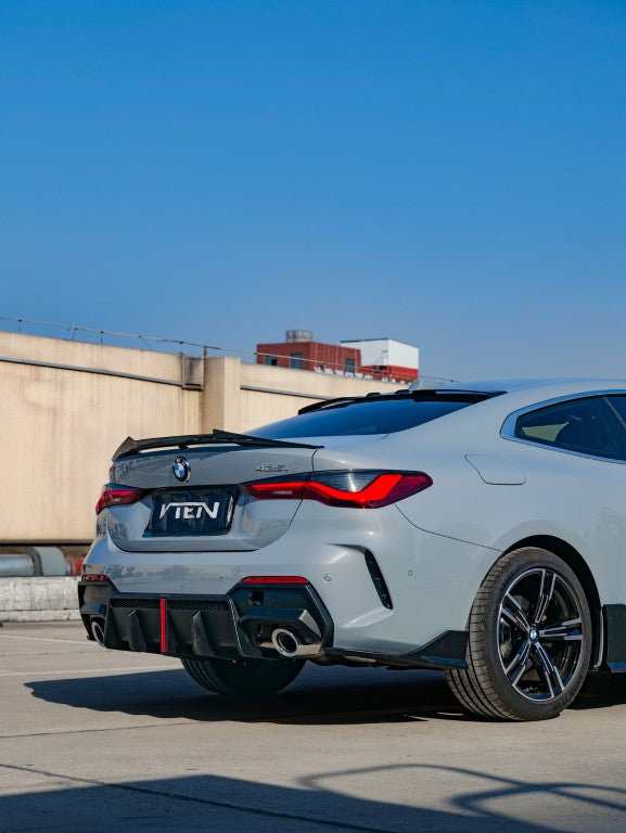 BMW 4 Series 430i M440i G22 2020-ON & M4 / M4C / M4CS G82 2021-ON with Aftermarket Parts - Rear Lip Spoiler ABS from VTEN