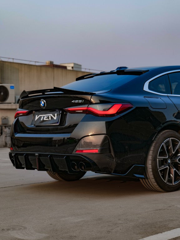 BMW I4 M50 / e Drive 40 G26 & 4 Series Gran Coupe M440i 430i G26 2022-ON with Aftermarket Parts - Rear Lip Spoiler ABS from VTEN
