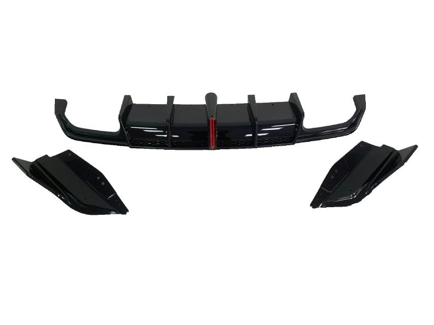 BMW X1 M35i sDrive28i xDrive28i (with M-package bumper, does not fit base model) U11 2023-ON with Aftermarket Parts - Rear Diffuser & Canards ABS from VTEN