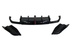 BMW X1 M35i sDrive28i xDrive28i (with M-package bumper, does not fit base model) U11 2023-ON with Aftermarket Parts - Rear Diffuser & Canards ABS from VTEN