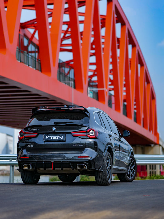 BMW X3 s/x Drive30 G01 LCI & IX3 BEV G08 LCI 2022-ON with Aftermarket Parts - Rear Diffuser & Corner Splitter PP / ABS from VTEN