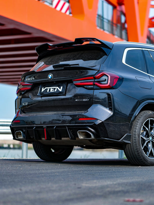 BMW X3 s/x Drive30 G01 LCI & IX3 BEV G08 LCI 2022-ON with Aftermarket Parts - Rear Lip Spoiler ABS from VTEN