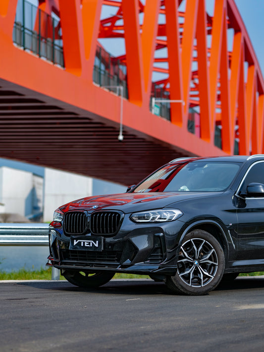 BMW X3 M40 s/x Drive30 G01 LCI & X4 M40 xDrive30 G02 LCI & IX3 BEV G08 LCI 2022-ON with Aftermarket Parts - Front Lip PP from VTEN