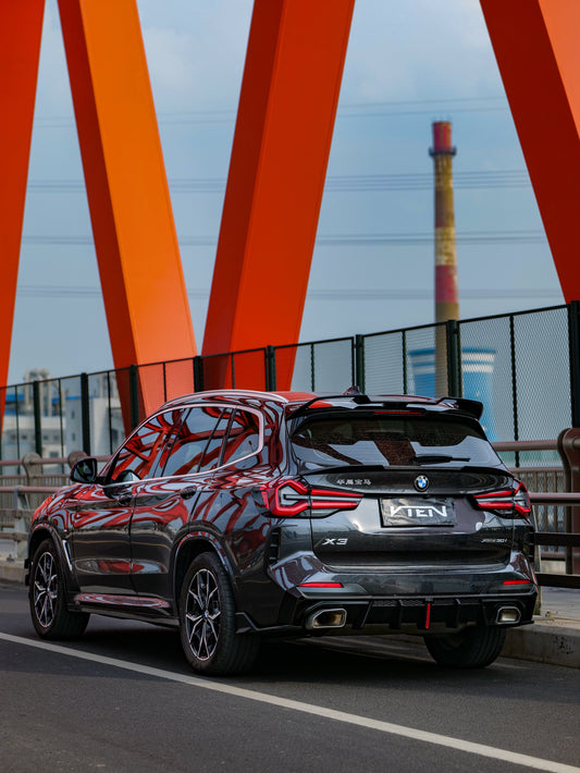 BMW X3 s/x Drive30 G01 LCI & IX3 BEV G08 LCI 2022-ON with Aftermarket Parts - Rear Lip Spoiler ABS from VTEN